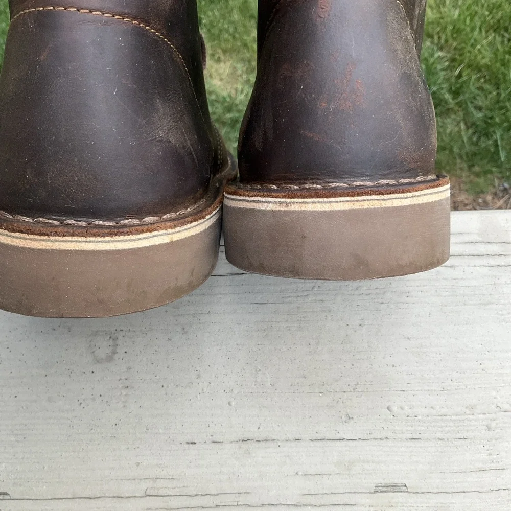 Clarks Chukka Bushacre Desert Boots 2 Eye 15770 Brown Leather Mens size 9-1/2 M